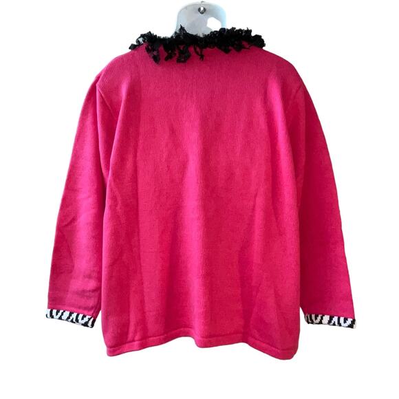 Storybook Knits Dazzling Zebra Cardigan Sweater Size 2X NWT - Picture 3 of 5